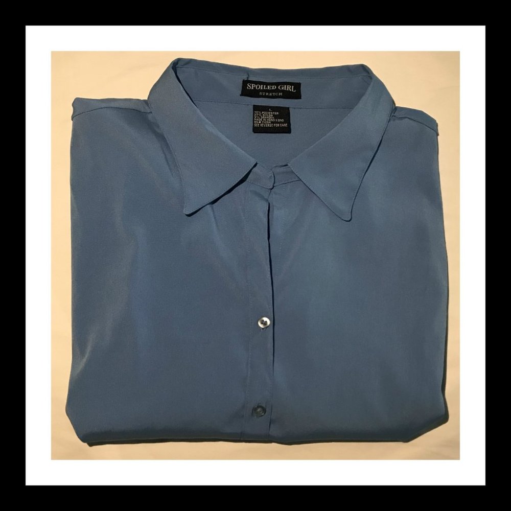 Button Down Stretch Top